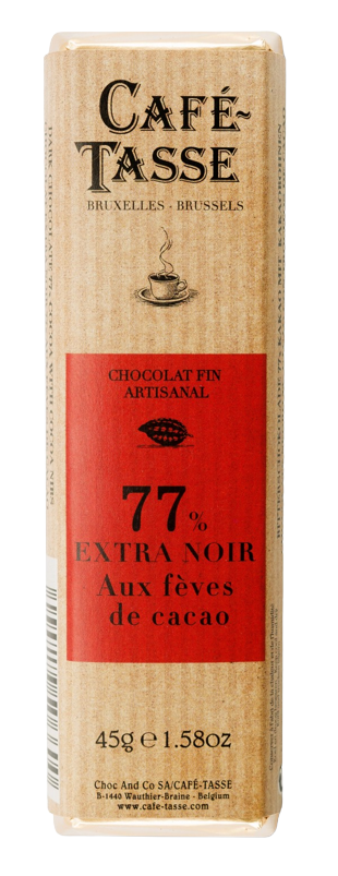 Chocolate negro 77% com lascas de cacau 45g