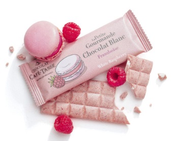 Mini tablete chocolate branco com framboesa 25g