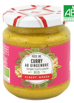 Pasta de caril com gengibre 210g - Biológico