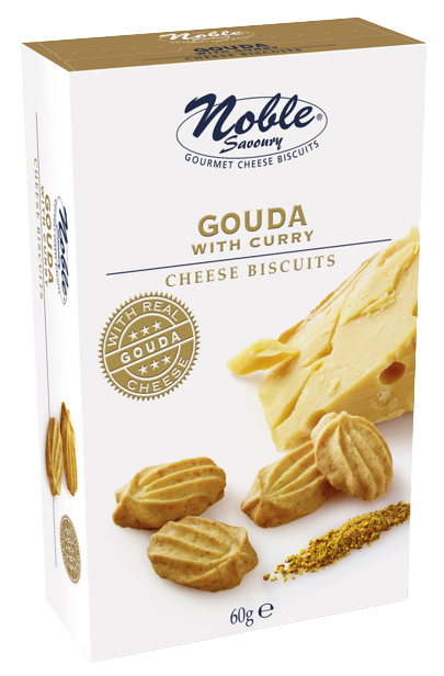 Biscoitos de queijo gouda com caril 60g