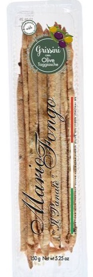 Grissinios com azeitona Taggiasca 150g